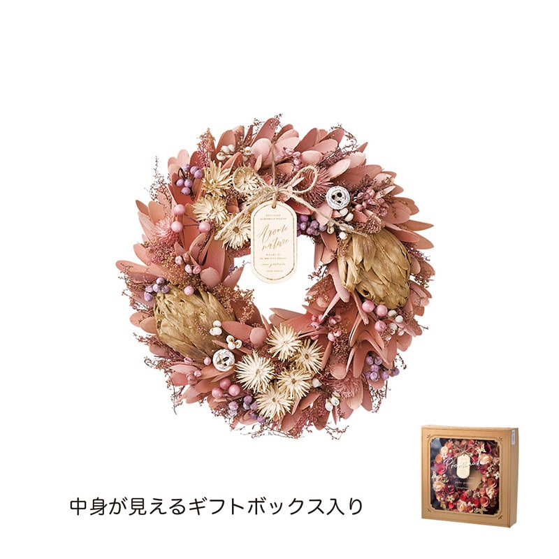 ケー・イー・アイ リース　ナチュラルリース　M ピンクスパイラル 5029-B 1個（ご注文単位1個）【直送品】