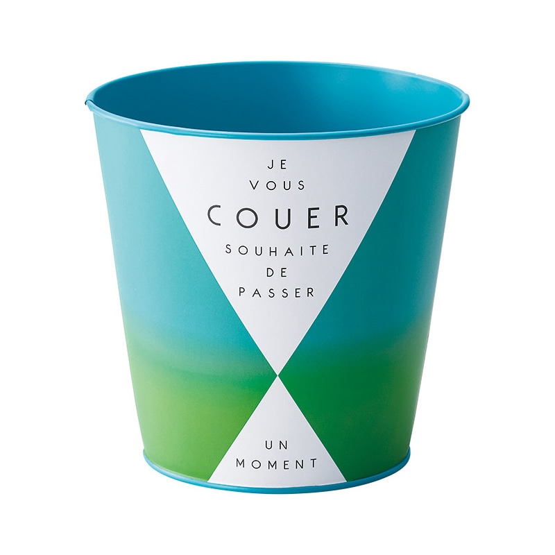 ケー・イー・アイ ブリキポット ビビッドグラデーション ラウンド L ブルー 5078-A-BL 1個(ご注文単位3個)【直送品】