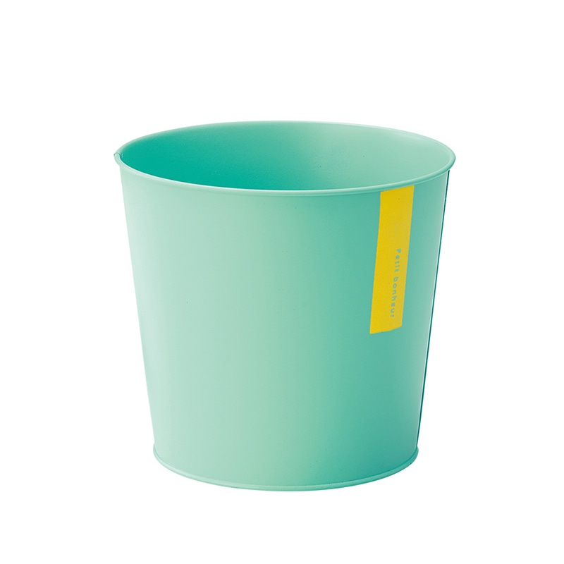 ケー・イー・アイ ブリキポッド ビビッドラベル ラウンド L ミント 5079-A-MT 1個(ご注文単位3個)【直送品】