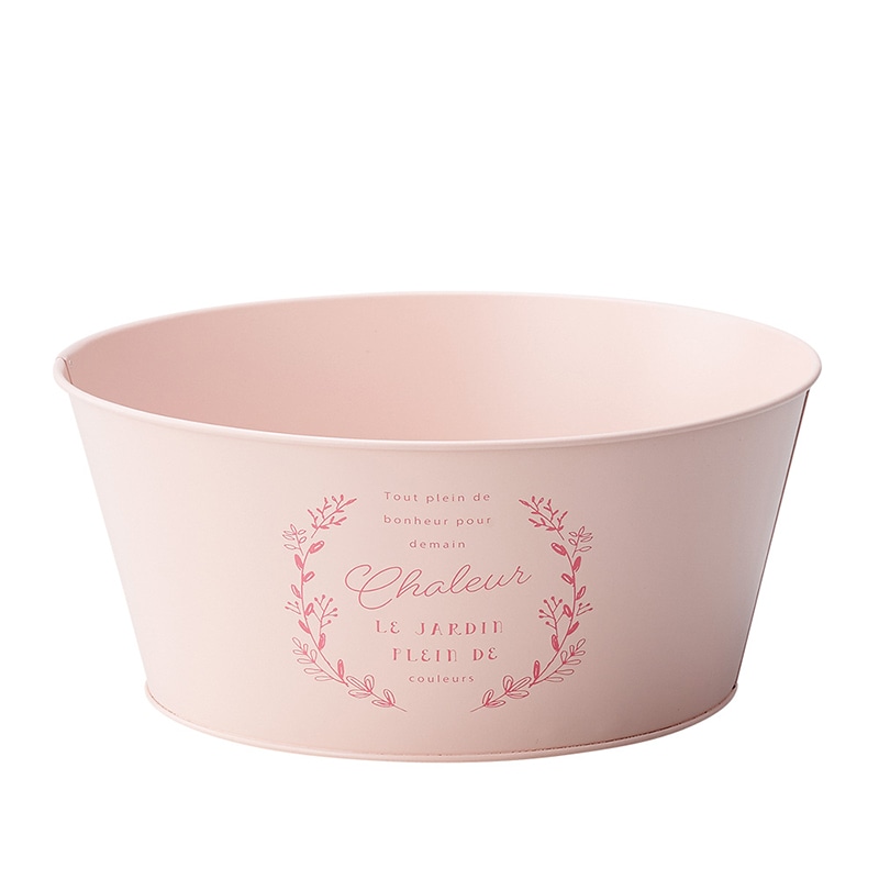 ケー・イー・アイ ブリキポット メッセージ サークル L ピンク 5088-A-PK 1個(ご注文単位2個)【直送品】