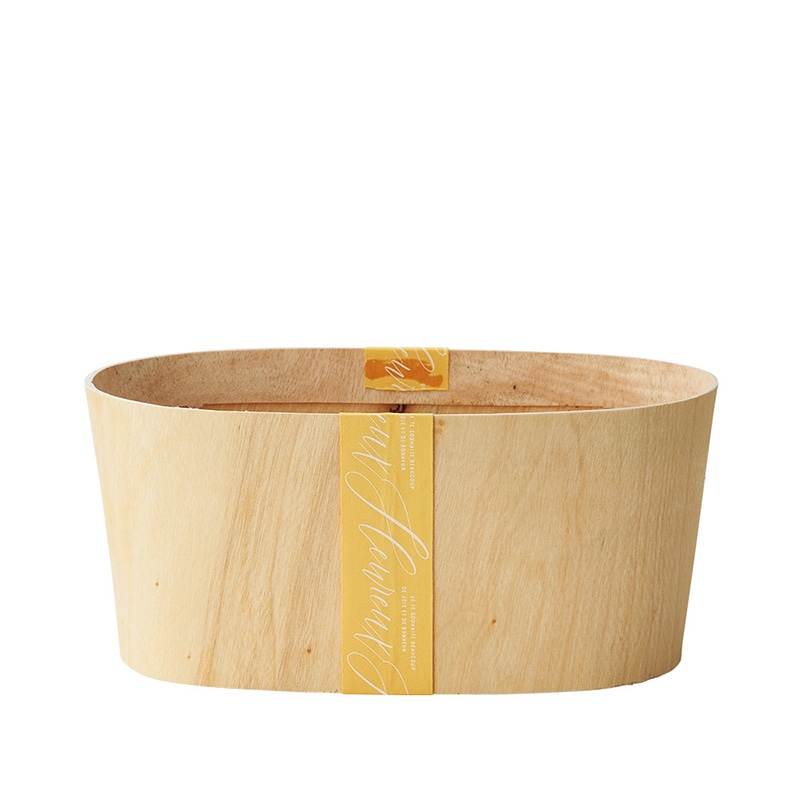 ケー・イー・アイ ウッドポット　カラーリボンバスケット オーバル　イエロー 5092-YE 1個（ご注文単位2個）【直送品】