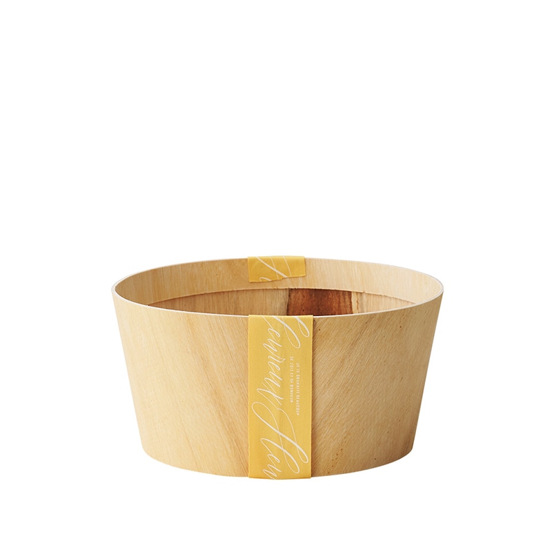 ケー・イー・アイ ウッドポット カラーリボンバスケット サークル L イエロー 5093-YE 1個(ご注文単位3個)【直送品】