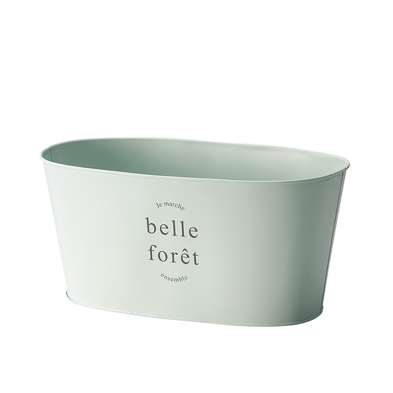 ケー・イー・アイ ブリキポット ペールカラー オーバル M ミント 5094-A-MT 1個(ご注文単位2個)【直送品】