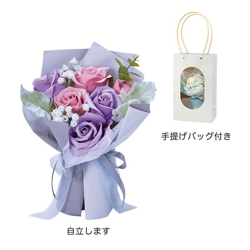 ケー・イー・アイ フレームバッグ　ソープフラワーブーケ パープル 5239-PU 1個（ご注文単位4個）【直送品】