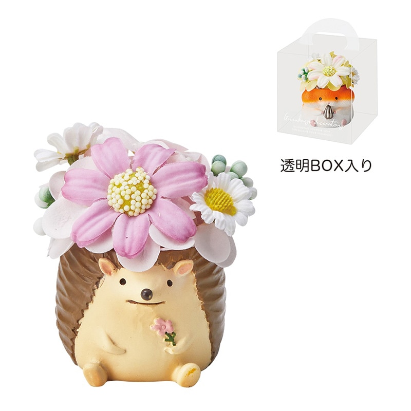 ケー・イー・アイ アニマルレジンポット　ソープフラワー はりねずみ 5247-HR 1個（ご注文単位2個）【直送品】