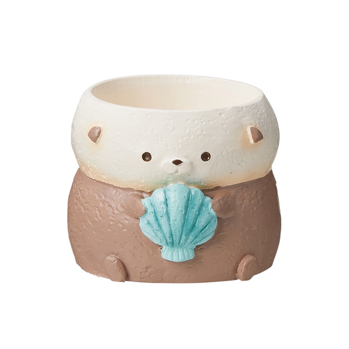 ケー・イー・アイ リトルレジンポット ラッコ 5263 1個(ご注文単位6個)【直送品】