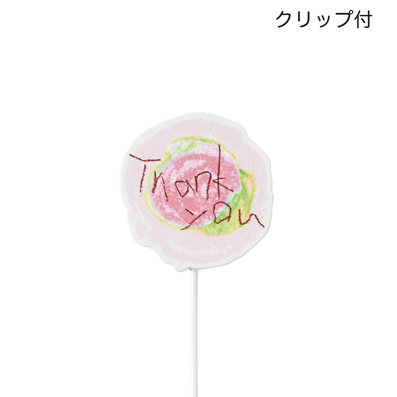 ケー・イー・アイ 木製プレートピック　クリップ付き アート　Thank　you 5301 1本（ご注文単位12本）【直送品】