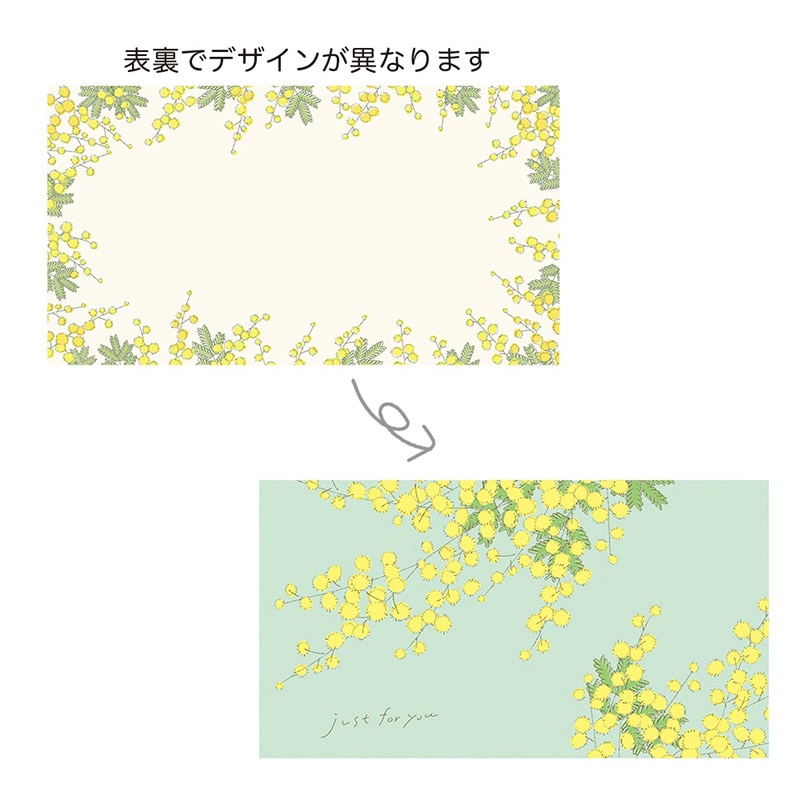 ケー・イー・アイ ギフトメッセージカード ミモザ1 5304 1枚（ご注文単位10枚）【直送品】