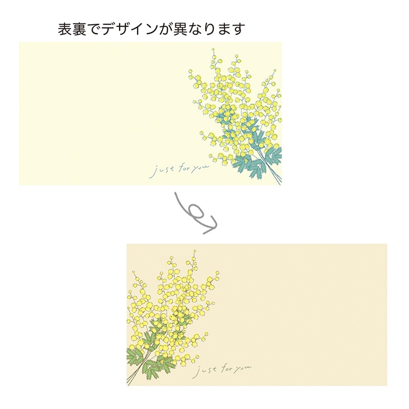 ケー・イー・アイ ギフトメッセージカード ミモザ2 5305 1枚（ご注文単位10枚）【直送品】