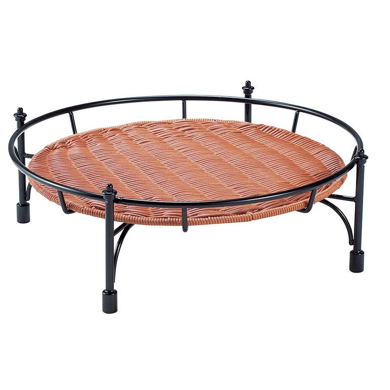 シンドー 積み重ねスタンド丸 DS514 高 ブラウン 1個(ご注文単位1個)【直送品】