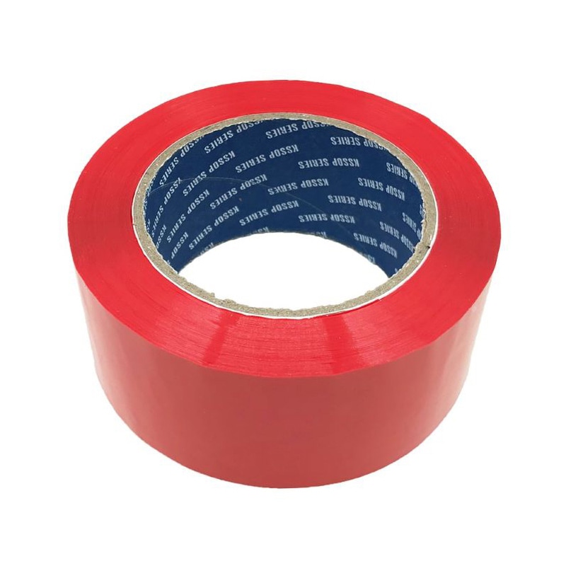 清和産業 梱包用OPPテープ　カラー 48mm×100m 赤 1巻（ご注文単位5巻）【直送品】