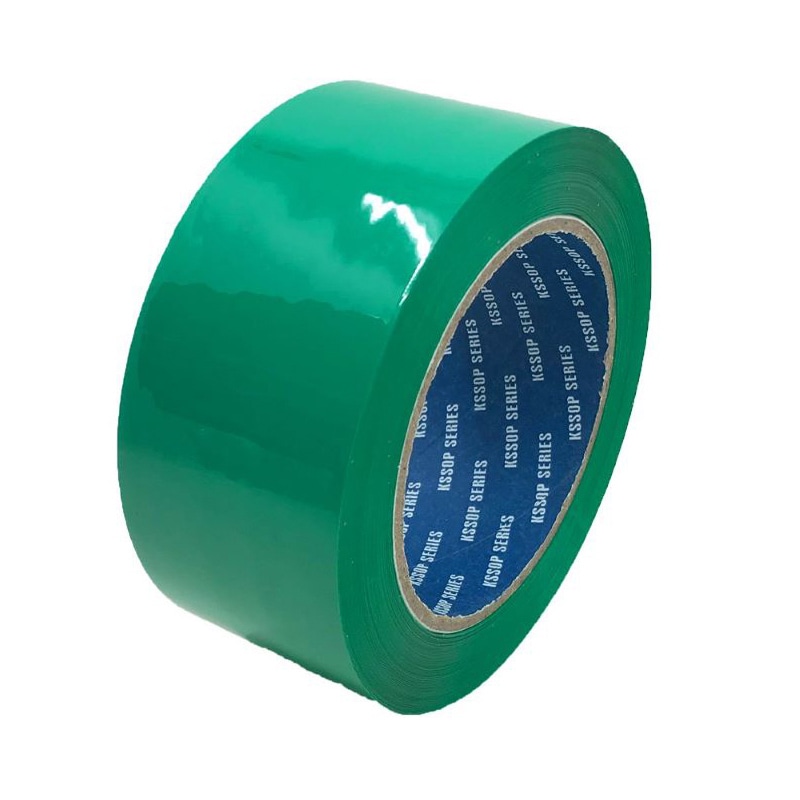 清和産業 梱包用OPPテープ カラー 48mm×100m 緑 1巻(ご注文単位5巻)【直送品】