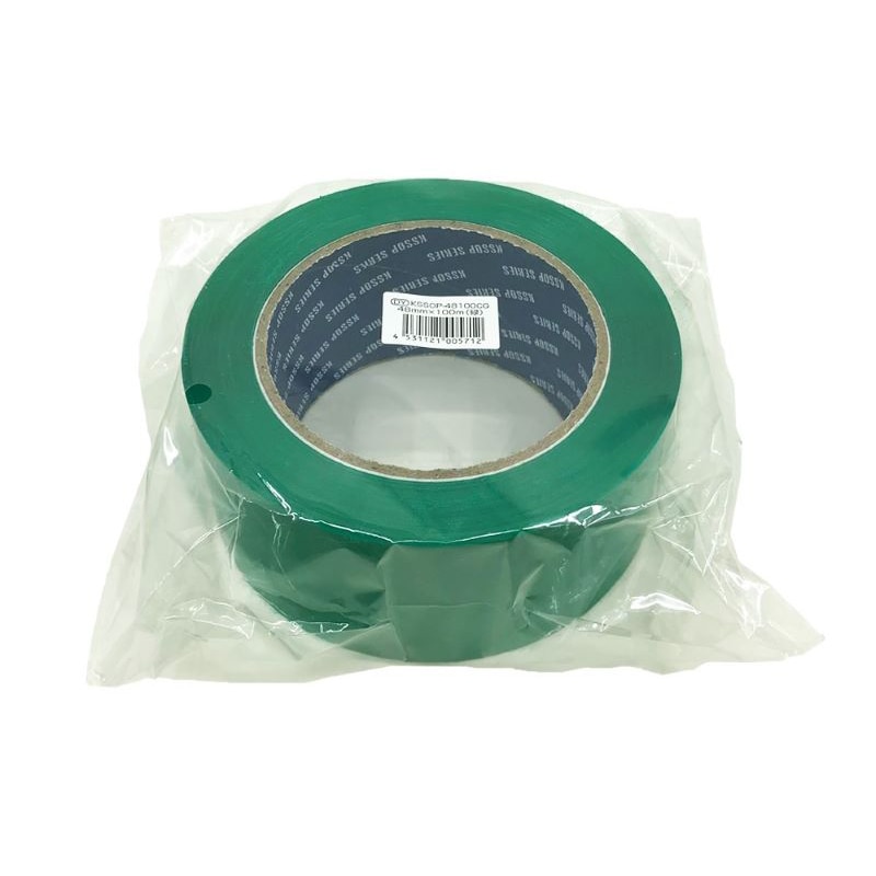 清和産業 梱包用OPPテープ カラー 48mm×100m 緑 1巻(ご注文単位5巻)【直送品】