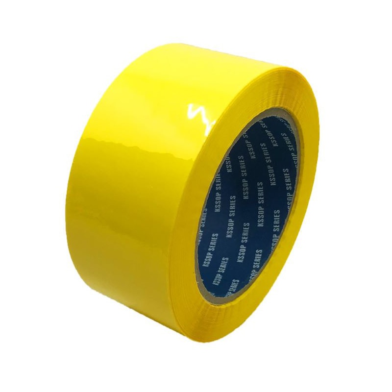 清和産業 梱包用OPPテープ カラー 48mm×100m 黄 1巻(ご注文単位5巻)【直送品】