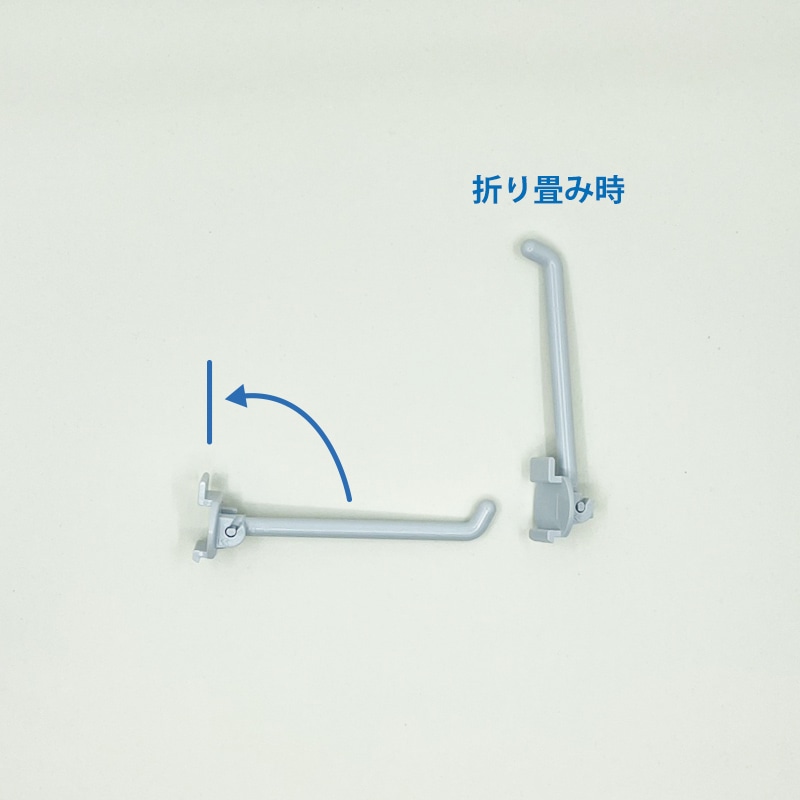 清和産業 マルチディスプレイボード用 ディスプレイフック 折りたたみ式 70mm 2DHO-70 200本/袋(ご注文単位1袋)【直送品】