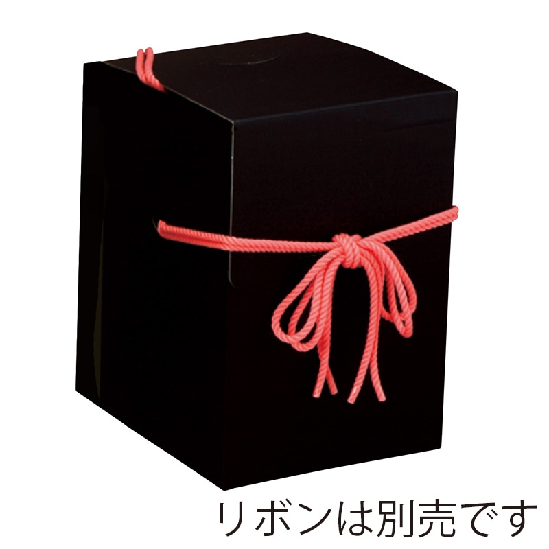 新光 フラワーギフトボックス プチボックスM　ブラック パッド付 1枚（ご注文単位60枚）【直送品】