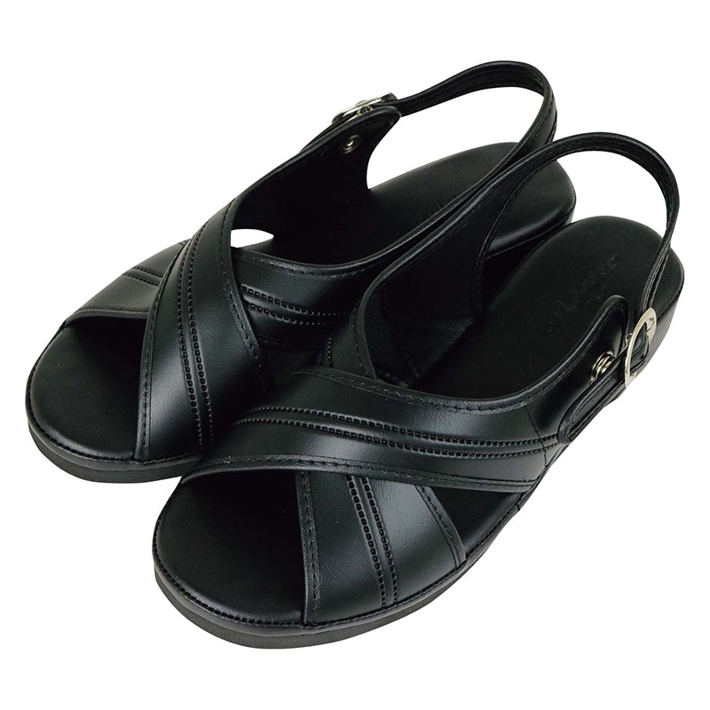 オフィスサンダル TZL-12 ブラック LL 1個(ご注文単位1個)【直送品】