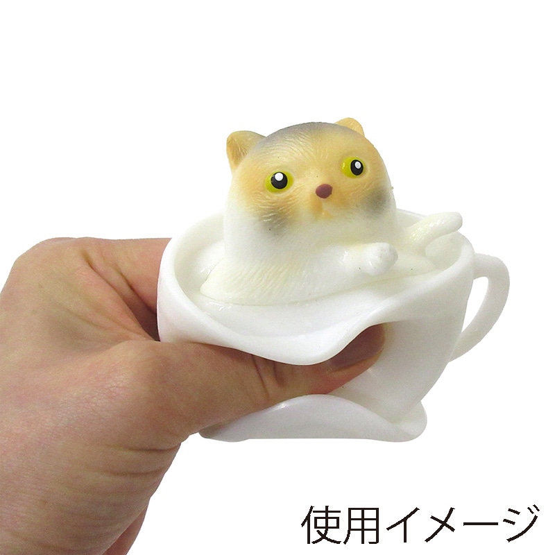 ファースト・アロー ぽっこり♪ティーカップキャット 2色アソート 206-031 1個(ご注文単位12個)【直送品】