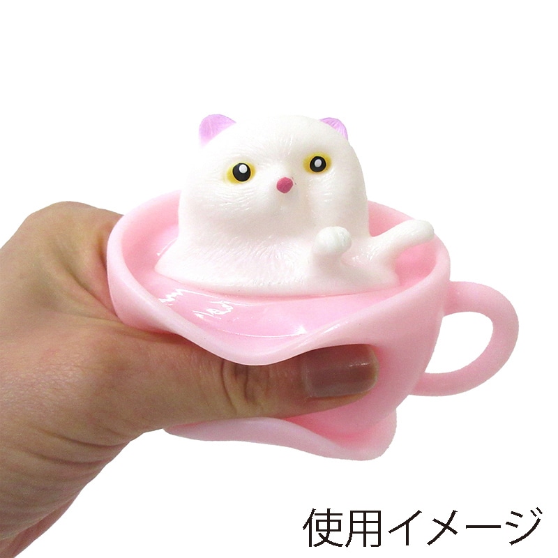 ファースト・アロー ぽっこり♪ティーカップキャット 2色アソート 206-031 1個(ご注文単位12個)【直送品】