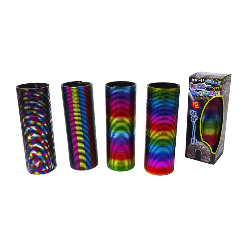 ファースト・アロー なが~いレインボーメタリッマジックスプリング 4柄アソート 206-302 1個(ご注文単位24個)【直送品】