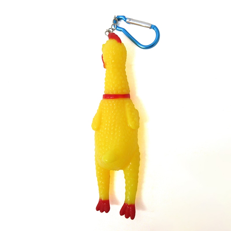 ファースト・アロー 叫ぶ!びっくりチキン カラビナキーホルダー 16cm 4色アソート 206-342 1個(ご注文単位20個)【直送品】