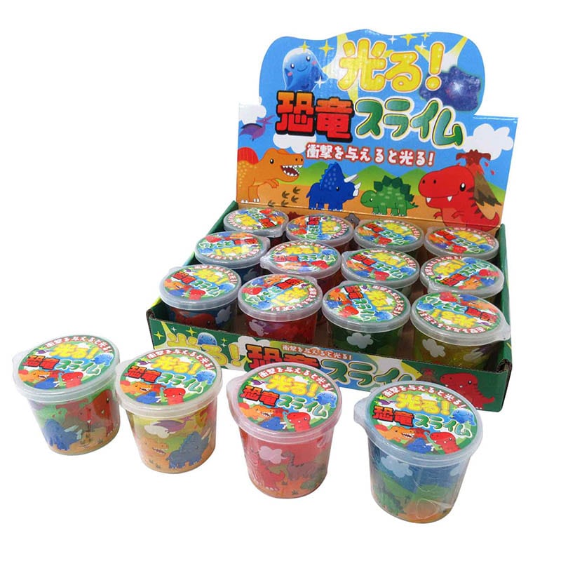 ファースト・アロー 光る恐竜スライム 4色アソート 206-576 1個(ご注文単位12個)【直送品】