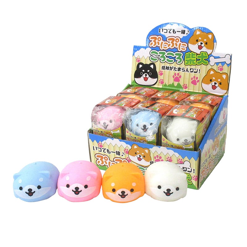 ファースト・アロー いつでも一緒♪ぷにぷにころころ柴犬 4色アソート 206-601 1個(ご注文単位12個)【直送品】