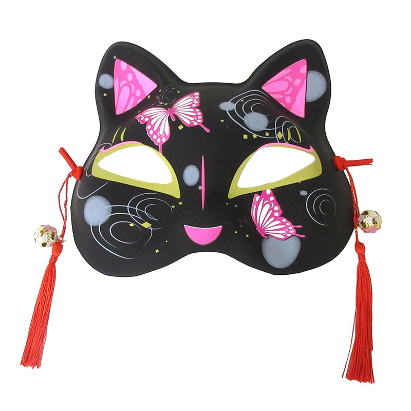 ファースト・アロー ねこのお面　猫面 蝶々 303-454　1枚（ご注文単位24枚）【直送品】