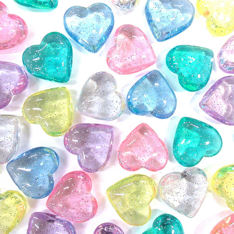 ファースト・アロー クラッシュアイス　ハートラメ パステル6カラー　1kg　220個 506-495　1袋（ご注文単位1袋）【直送品】