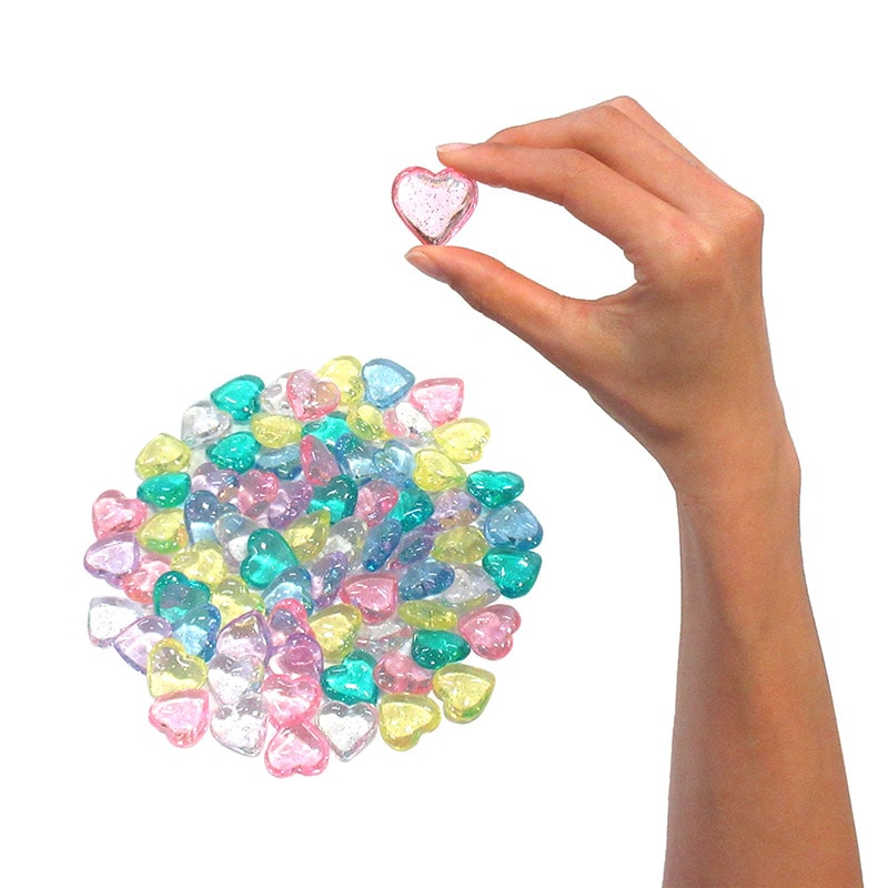 ファースト・アロー クラッシュアイス ハートラメ パステル6カラー 1kg 220個 506-495 1袋(ご注文単位1袋)【直送品】