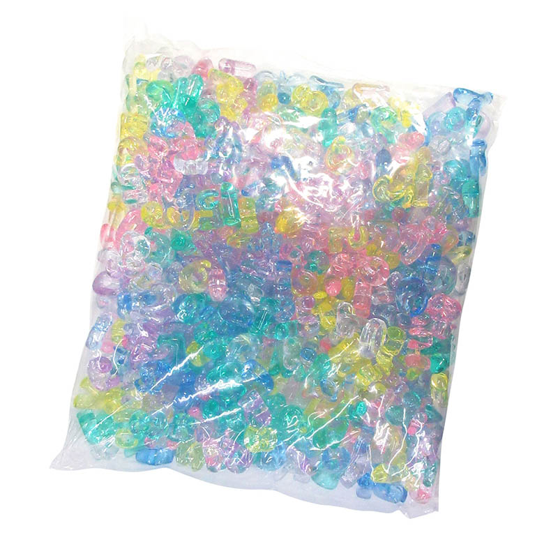 ファースト・アロー クラッシュアイス 数字&アルファベット パステル6カラー 1kg 400個 506-560 1袋(ご注文単位1袋)【直送品】