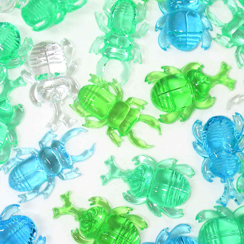 ファースト・アロー クラッシュアイス　カブトムシ&クワガタ グリーン系ミックス　1kg　320個 506-564　1袋（ご注文単位1袋）【直送品】