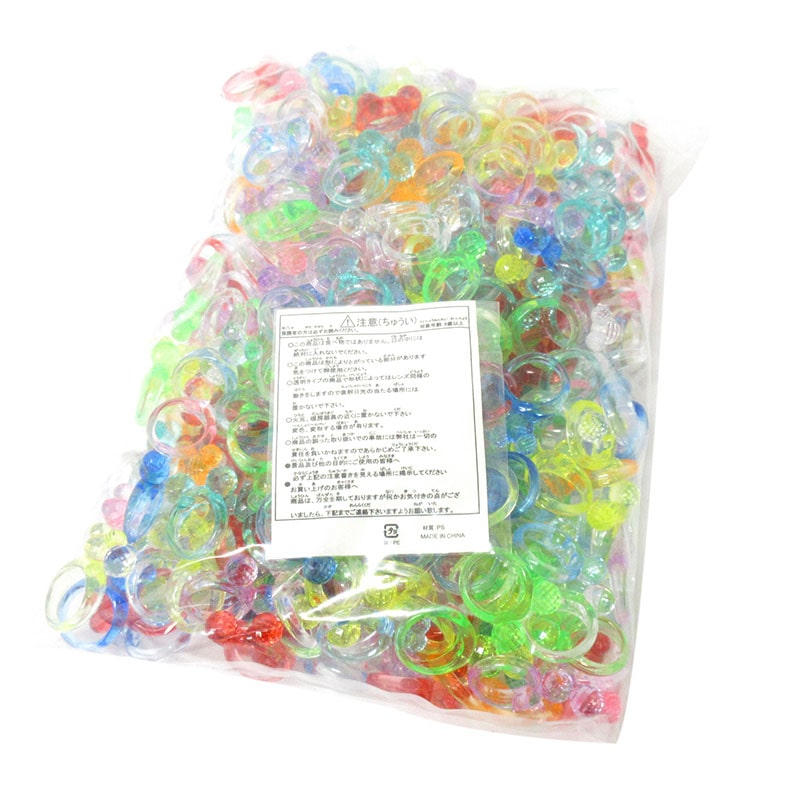 ファースト・アロー クラッシュアイス マウスリング ミックス10カラー 1kg 390個 506-585 1袋(ご注文単位1袋)【直送品】