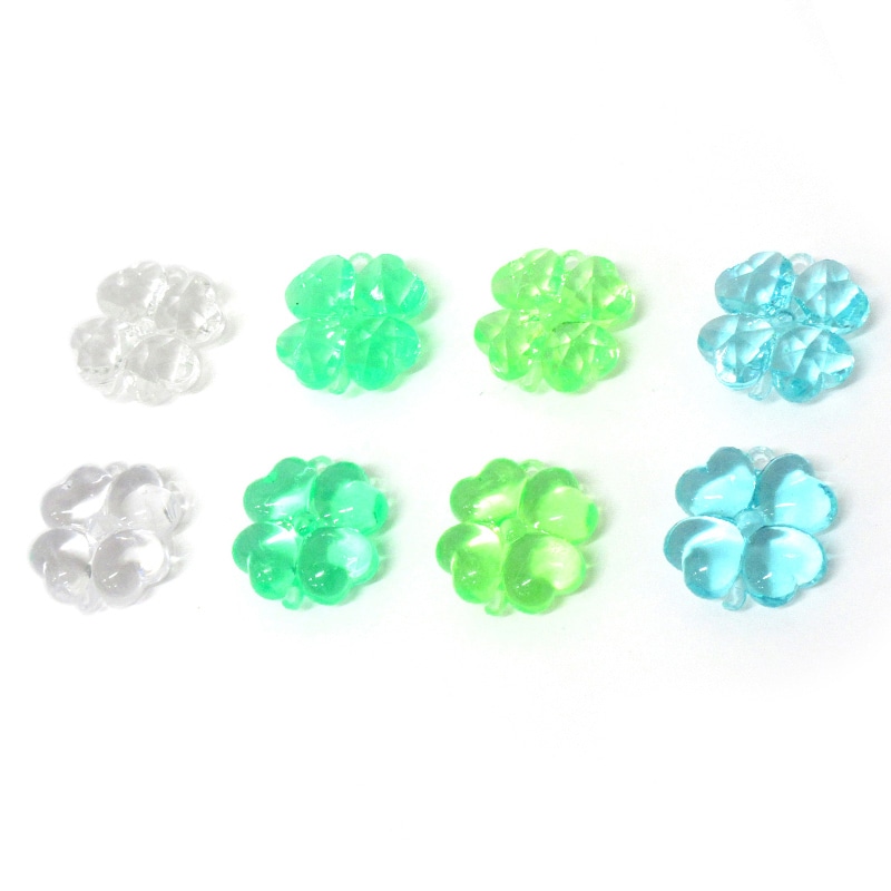 ファースト・アロー クラッシュアイス　四葉のクローバー グリーン系ミックス　1kg　245個 506-793　1袋（ご注文単位1袋）【直送品】