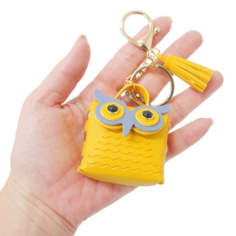 ファースト・アロー フクロウポーチ キーホルダー 6色アソート 603-045 1個（ご注文単位12個）【直送品】