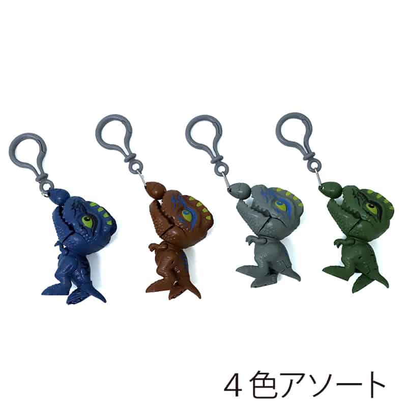 ファースト・アロー パクパク キーホルダー 恐竜 4色アソート 603-682 1個（ご注文単位24個）【直送品】