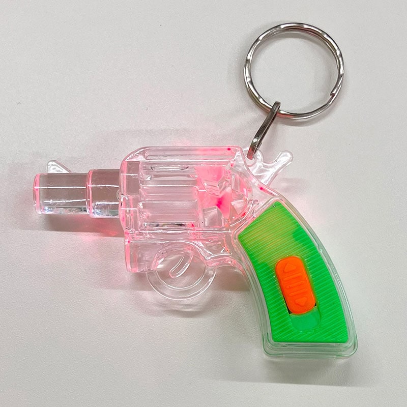 ファースト・アロー ぴかぴかピストル キーホルダー 4色アソート 603-912 1個(ご注文単位24個)【直送品】