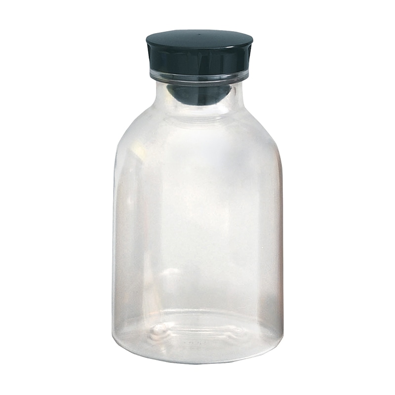 散薬瓶 PC製 透明 500cc キャップ:黒 1個(ご注文単位1個)【直送品】