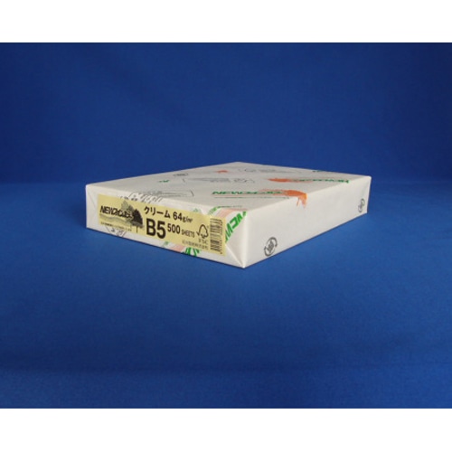 コピー用紙 NEWファインカラー(国産) B5 クリーム 500枚/冊