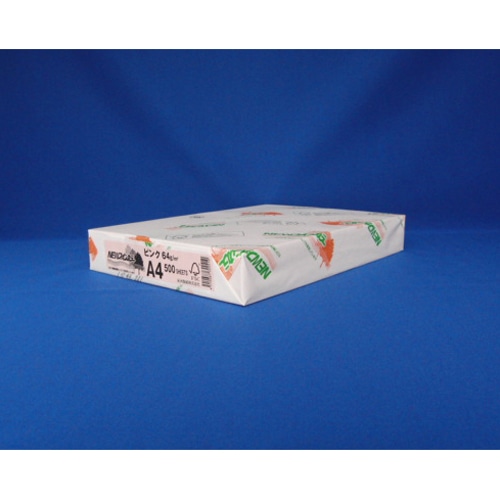 コピー用紙 NEWファインカラー(国産) A4 ピンク 500枚/冊
