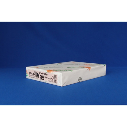 コピー用紙 NEWファインカラー(国産) B5 ピンク 500枚/冊