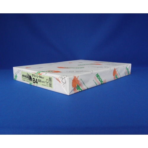 コピー用紙 NEWファインカラー(国産) B4 グリーン 500枚/冊