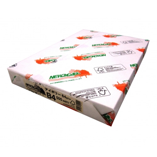 コピー用紙 NEWファインカラー(国産) B4 アイボリー 500枚/冊