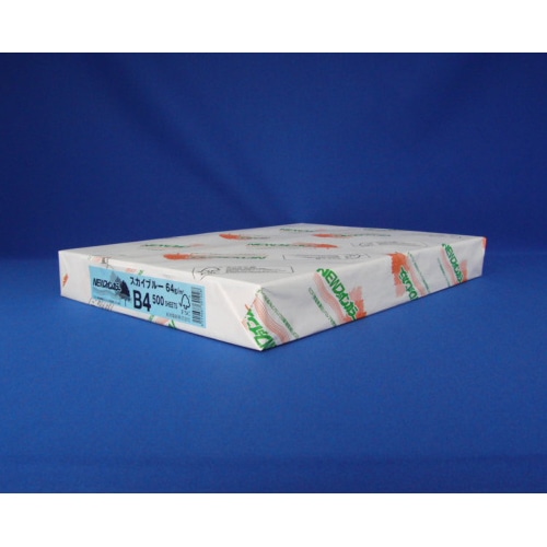 コピー用紙 NEWファインカラー(国産) B4スカイブルー 500枚/冊