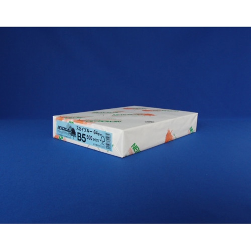 コピー用紙 NEWファインカラー(国産) B5スカイブルー 500枚/冊