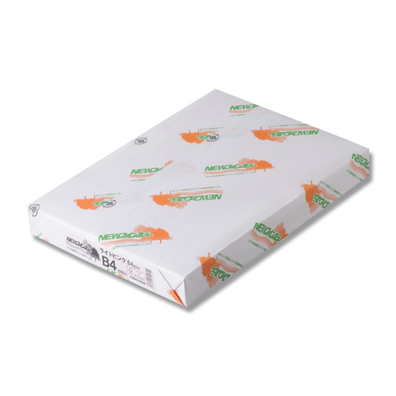 コピー用紙 NEWファインカラー(国産) B4ライトピンク 500枚/冊