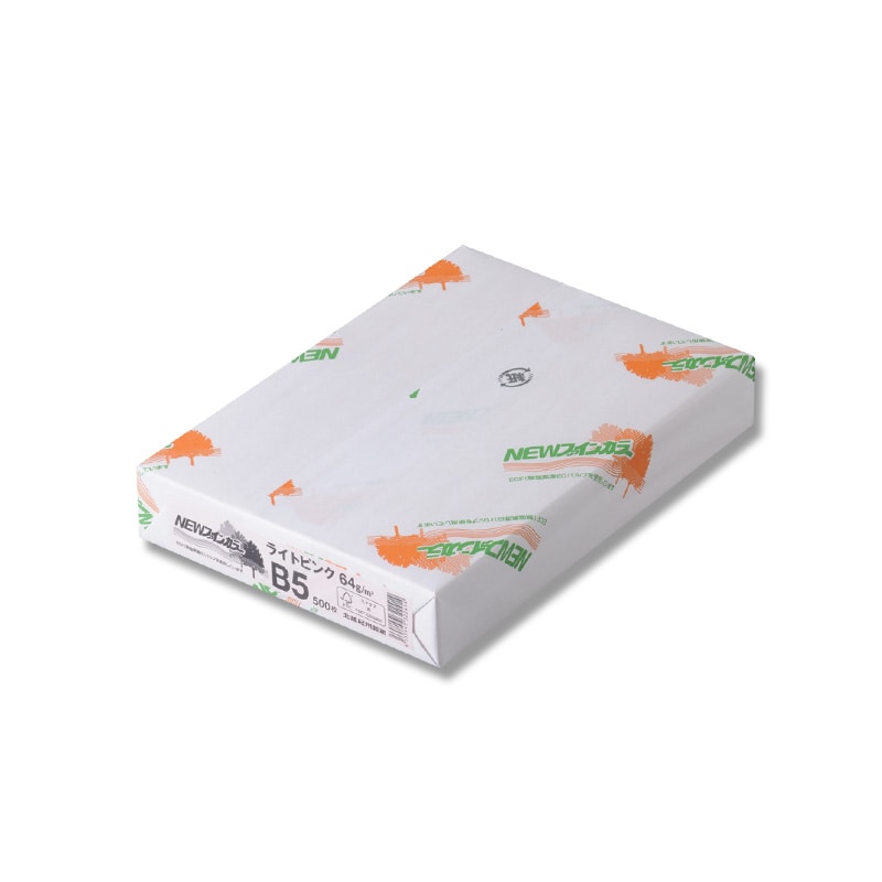 コピー用紙 NEWファインカラー(国産) B5ライトピンク 500枚/冊