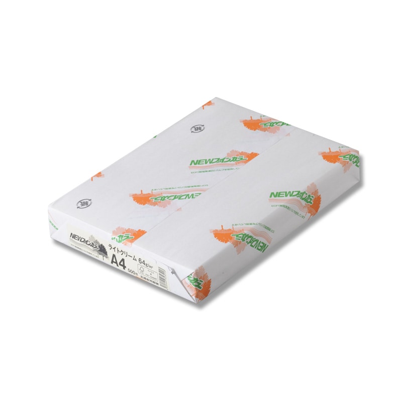 コピー用紙 NEWファインカラー(国産) A4ライトクリーム 500枚/冊