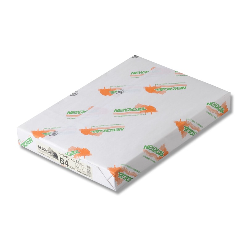 コピー用紙 NEWファインカラー(国産) B4ライトクリーム 500枚/冊