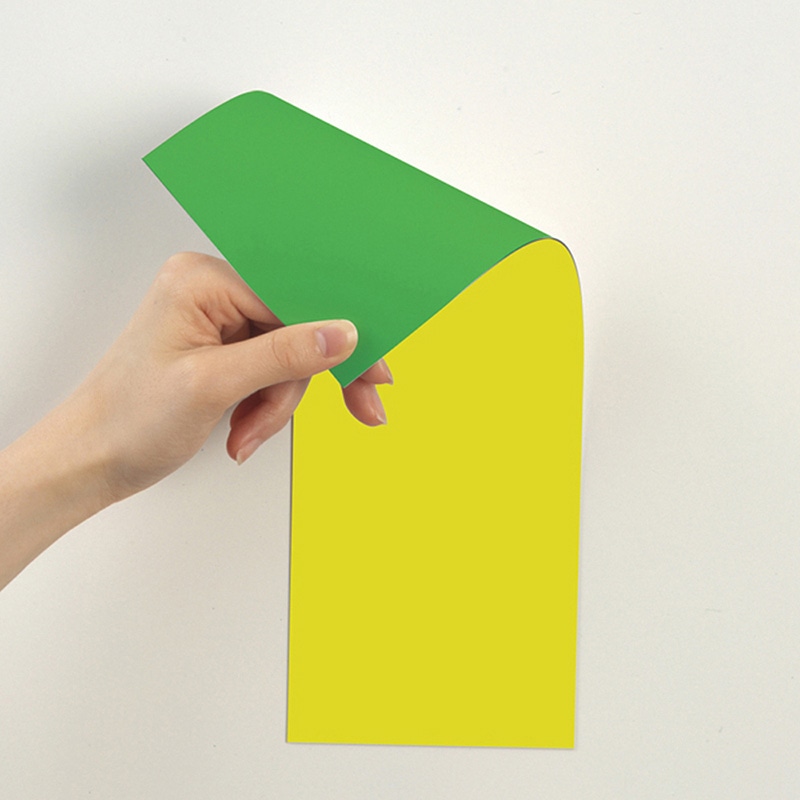 マグエックス マグネット両面カラーシート 緑/黄 MSR-10GY 1枚(ご注文単位10個)【直送品】